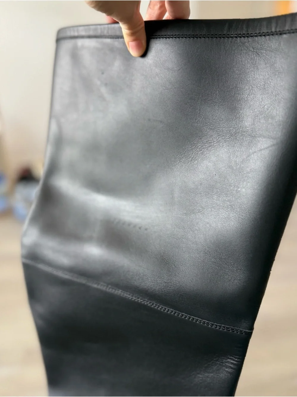 New Alexander Wang Black Dixon Buckle Thigh-high Boot In Leather 37 $2,750